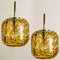 Amber Murano Glass Pendant Light in the style of Gio Ponti, 1970s 6