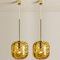 Amber Murano Glass Pendant Light in the style of Gio Ponti, 1970s 11
