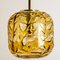 Amber Murano Glass Pendant Light in the style of Gio Ponti, 1970s, Image 3