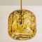 Amber Murano Glass Pendant Light in the style of Gio Ponti, 1970s 13