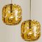 Amber Murano Glass Pendant Light in the style of Gio Ponti, 1970s 9