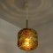 Amber Murano Glass Pendant Light in the style of Gio Ponti, 1970s 18