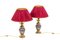 Lamps in Imari Porcelain and Gilded Bronze, 1880s, Set of 2 1