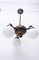 Lámpara de araña de latón con tres brazos, siglo XIX, Imagen 9