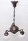 Lámpara de araña de latón con tres brazos, siglo XIX, Imagen 8