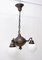 Lámpara de araña de latón con tres brazos, siglo XIX, Imagen 6