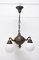 Lámpara de araña de latón con tres brazos, siglo XIX, Imagen 5