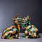 Chinese 20th Century Glazed Ceramic Sculptures, Set of 2, Image 5