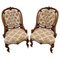Antique Victorian Carved Walnut Chairs, Set of 2 1