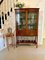 Antique Edwardian Inlaid Mahogany Bow Fronted Display Cabinet, Image 4