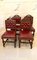Antique Victorian Carved Oak Dining Chairs, Set of 4 2