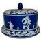 Large Antique Blue & White Wedgwood Jasperware Cheese Dish, Image 1