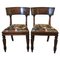 Antique Mahogany Regency Library Chairs, Set of 2 1