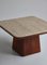 Side Table in Travertine and Natural Leather from De Sede, Switzerland, 1970s 10