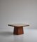 Side Table in Travertine and Natural Leather from De Sede, Switzerland, 1970s 4