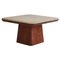 Side Table in Travertine and Natural Leather from De Sede, Switzerland, 1970s 1