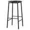 Tabouret de Bar Minimaliste Noir et Doré 1