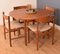 Teak Round Table and Chairs by Ib Kofod Larsen, Set of 5 3