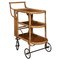 Rattan Cane and Oak Drinks Cart 1