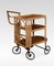 Rattan Cane and Oak Drinks Cart 2