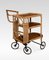 Rattan Cane and Oak Drinks Cart, Image 2