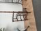 Mid-Century Italian Carved Walnut Wood and Leather Spiral 4-Step Library Ladder 6