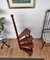 Mid-Century Italian Carved Walnut Wood Spiral 4-Step Library Ladder, Image 6
