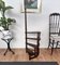 Mid-Century Italian Carved Walnut Wood Spiral 4-Step Library Ladder, Image 3