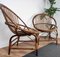 Italian Bent Bamboo French Riviera Lounge Chairs by Franco Albini, 1960s, Set of 2 3