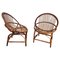 Italian Bent Bamboo French Riviera Lounge Chairs by Franco Albini, 1960s, Set of 2, Image 1