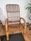 Italian Bent Bamboo Rattan French Riviera Lounge Chairs by Franco Albini, 1960s, Set of 2 6