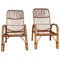 Italian Bent Bamboo Rattan French Riviera Lounge Chairs by Franco Albini, 1960s, Set of 2, Image 1