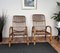 Italian Bent Bamboo Rattan French Riviera Lounge Chairs by Franco Albini, 1960s, Set of 2 3