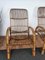 Italian Bent Bamboo Rattan French Riviera Lounge Chairs by Franco Albini, 1960s, Set of 2 7