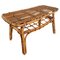 Italian Bamboo Rattan French Bench, 1960s 1