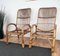 Italian Bent Bamboo Rattan French Lounge Chairs by Franco Albini, 1960s, Set of 2 3