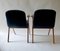 Wood and Blue Velvet Armchairs, Italy, 1960s, Set of 2 8