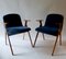Wood and Blue Velvet Armchairs, Italy, 1960s, Set of 2 13