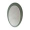 Mid-Century Oval Mirror with a Green Smoked Mirrored Frame, Italy 1