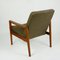 Scandinavian Khaki Green Teak Lounge Chair 9