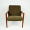 Scandinavian Khaki Green Teak Lounge Chair 2
