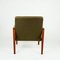 Scandinavian Khaki Green Teak Lounge Chair 8
