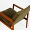 Fauteuil Scandinave en Teck Vert Kaki 10