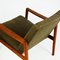 Scandinavian Khaki Green Teak Lounge Chair 10