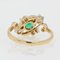 19th Century Style Emerald, Diamond and 18 Karat Yellow Gold Ring 11