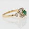 19th Century Style Emerald, Diamond and 18 Karat Yellow Gold Ring, Image 6