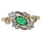 Ring aus 18 Karat Gelbgold mit Smaragd und Diamant, 19. Jh 1