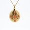 19th Century Pearl, Coral and 18 Karat Yellow Gold Opening Medallion, Image 3