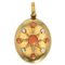 19th Century Pearl, Coral and 18 Karat Yellow Gold Opening Medallion 1