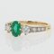 0.60 Carat Emerald, Diamonds and 18 Karat Yellow Gold Engagement Ring 6